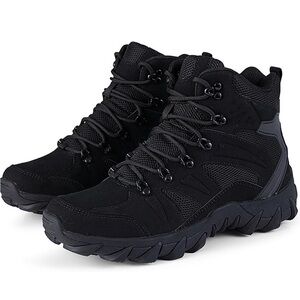 Men's Black Hiking Boots - Unbranded